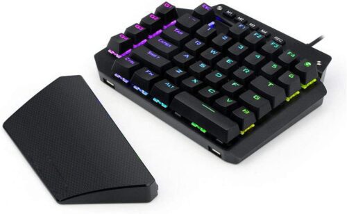 ZHHAOXINPA Acogedor 35-Key Mini Teclado Gaming para Una Sola Mano