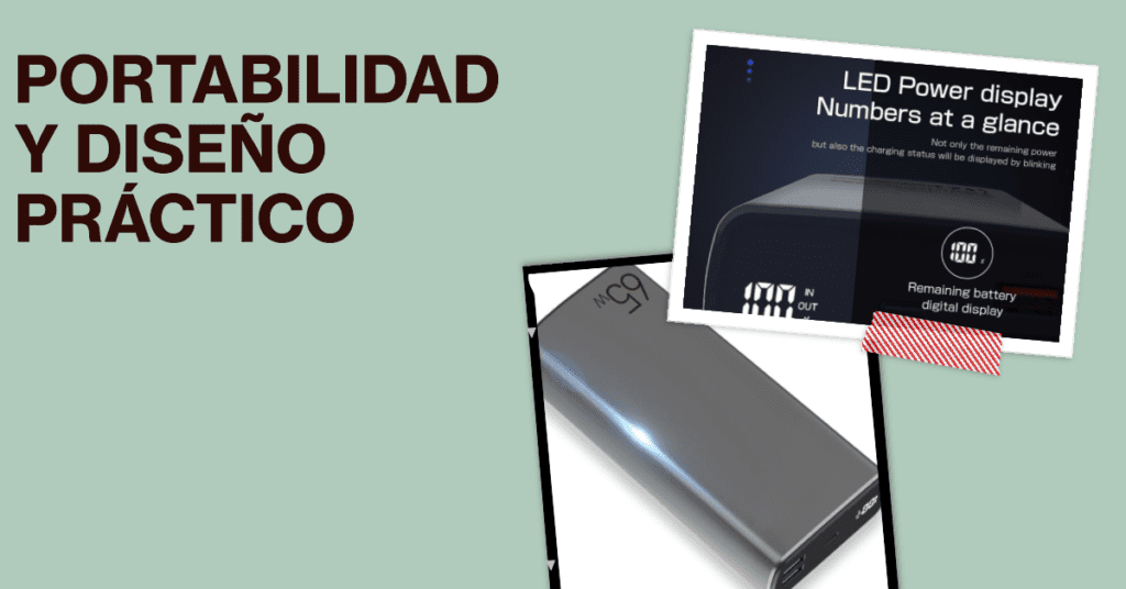 SLuB Power Bank 30000mAh Cargador portátil 65W PD USB C Puerto de Carga rápida