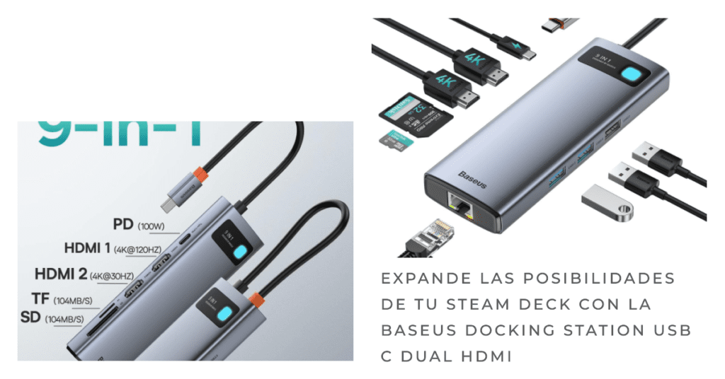 Baseus Docking Station USB C Dual Hdmi