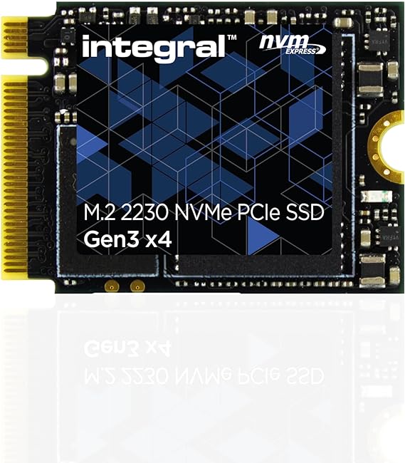 Integral 256GB M.2 NVMe 2230 PCIe Gen3 x4 SSD – Lectura hasta 3000MB/s, Escritura hasta 1800MB/s – Disco Duro SSD Interno. Valve Steam Deck, Microsoft Surface Pro, Compatible con PC y portátiles